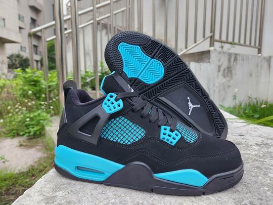 Air Jordan 4 Black Blue Men's Women's Basketball Shoes AJ4-42
